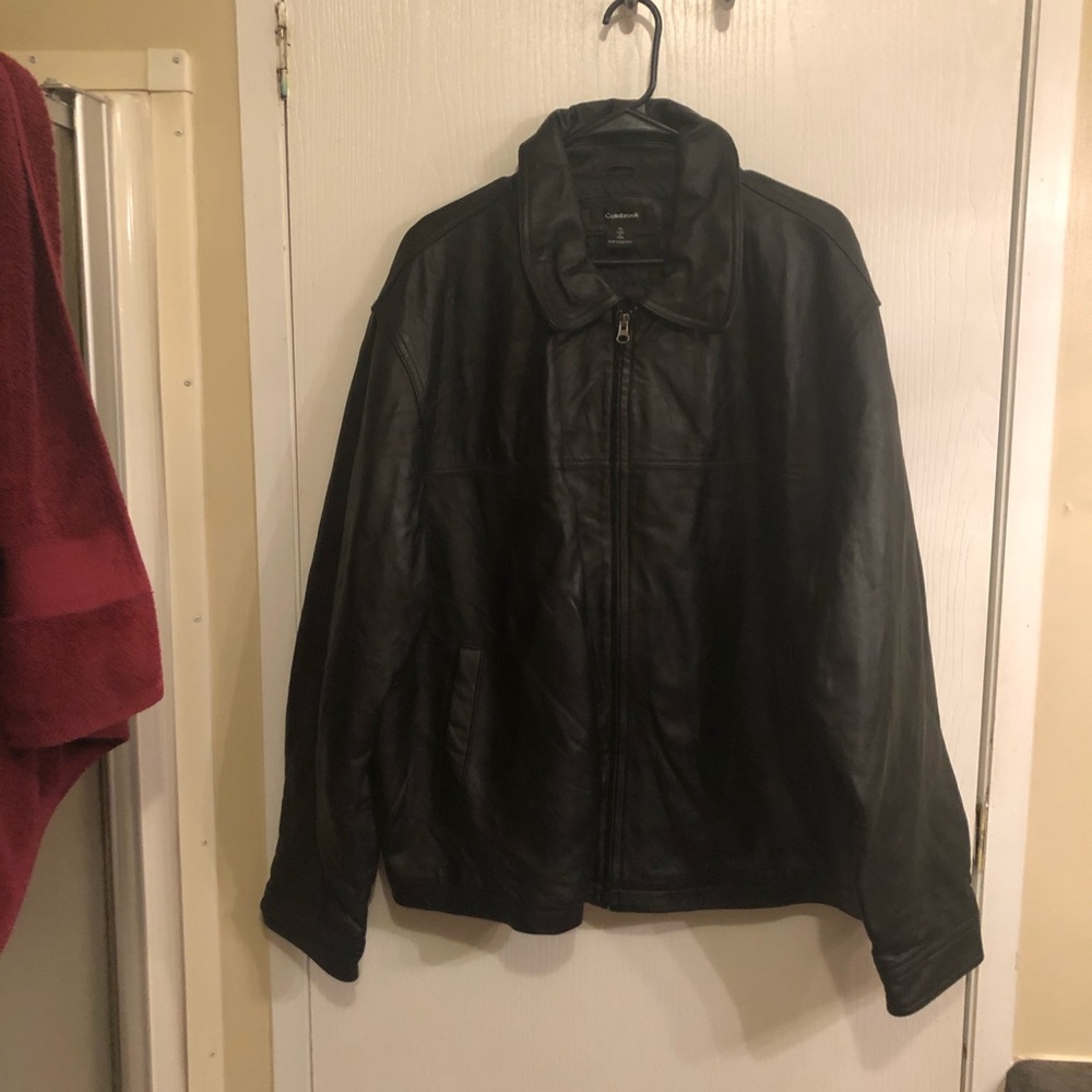 Colebrook leather bomber coat size xl